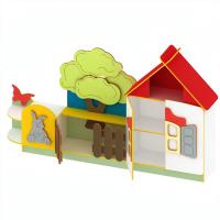 Стенка для игрушек "Домик в деревне"
