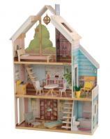 Кукольный домик Зоя, с мебелью 13 элементов, интерактивный