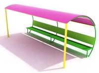 Скамья с теневым навесом, мини