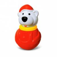 Неваляшка "Белый медведь Борис", 18 см