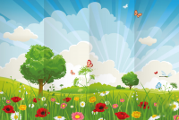 Декорация (задник сцены) "Весенние лучи"