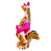 Филимоновская игрушка "Лиса с петухом" (10-13 см)