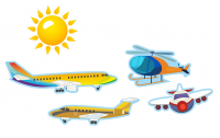 Набор декоративных элементов ВОЗДУШНЫЙ ТРАНСПОРТ