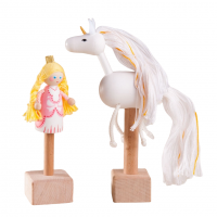 Пальчиковая игрушка "Принцесса с единорогом"