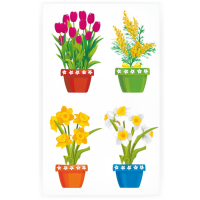 Набор наклеек "Весенние цветы"