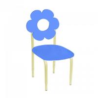 СТУЛ ДЕТСКИЙ НА М/К РЕГУЛИРУЕМЫЙ 2 МДФ "ЦВЕТОК" синий