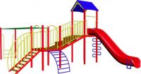 Игровой комплекс 10 скат пластик (h=1,5 м)