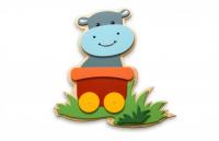 Декорация "Бегемотик в вагончике"