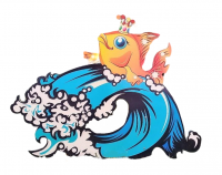 Уличная фигура "Золотая рыбка"