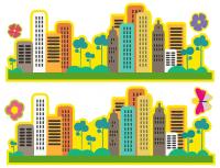 Набор декоративных элементов ГОРОДСКИЕ ЗДАНИЯ