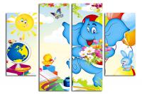 Модульная картина "Сказочный мир знаний"