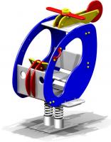 Качалка на пружине 2-х местная "Вертолетик"