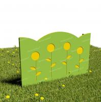 Забор из Экопластика "Подсолнухи" (Модель1)