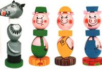 Пирамидка-сказка "Волк и три поросенка"