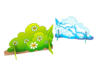 Декорация напольная "Кустик с ромашками"