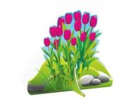 Декорация для детского сада "Розовые тюльпаны"