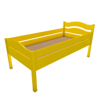 Кровать детская одноярусная с бортиками (1268х652х620 мм), цвет