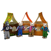 Театр "Три поросенка" в комплекте 3 домика