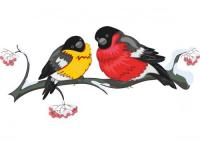 Декорация для утренников "Снегири"