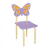 СТУЛ ДЕТСКИЙ НА МЕТАЛЛОКАРКАСЕ РЕГУЛИРУЕМЫЙ "БАБОЧКА" ирис