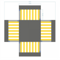 Имитация четырехстороннего перекрестка 5,5*4,5 м
