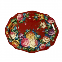 Поднос с жостовской росписью, 46х36 см