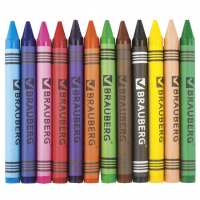 Мелки цветные восковые (12 цветов)