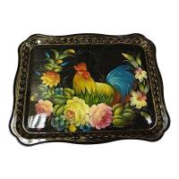 Поднос "Петушок" прямоугольный (45х35 см)