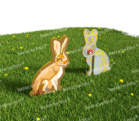 Двусторонний модуль с сенсорными элементами «Тактильный топиарий Заяц»