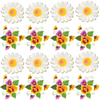 Наклейки декоративные "Цветы"