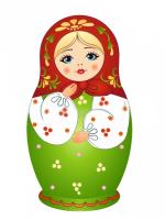 Уличная фигура "Матрешка зеленая"