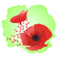 Наклейка интерьерная "Цветок" 2