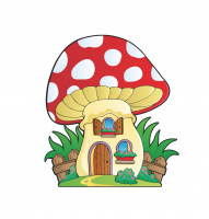 Декорация "Грибок-теремок - 1"