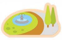 Декорация "Фонтан" 160х69 см