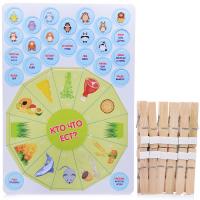 Лото Прищепки "Кто что ест?"